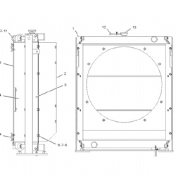 CAT E315B E317B E318B 164-3598 Radiator plate and bar core #164-3598 #Radiator plate and bar core #CAT E318B 164-3598 Radiator plate and bar core